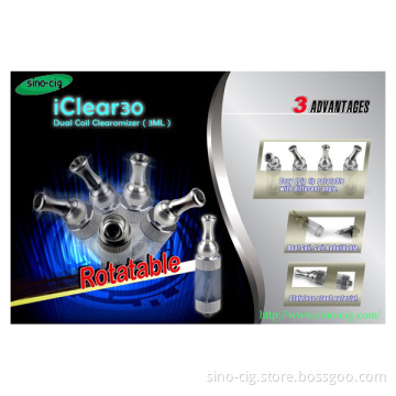 2013 Best Selling Rotatable & Replaceable Innokin Iclear 30 Iclear 16 Dual Coil Clearomizer Vs Protank 2